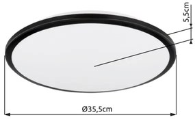 Globo 41569-18B - LED Mennyezeti lámpa XANDER LED/18W/230V 3000K átm. 35 cm fekete