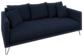 Sötétkék zsenília kanapé 200 cm Freya – Ropez