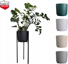 Virágágyás Álló Fém Fekete Növénytartó Állvány 60CM Virágtartóval 5 Szín