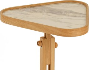 Opus Ucgen 46 - Oak, White Marble