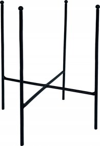 Fekete St 14 virágtartó állvány dekor 12 és 14 fém lábakkal virágágyás