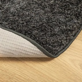 ISTAN antracitszürke hosszú szálú fényes szőnyeg Ø 120 cm