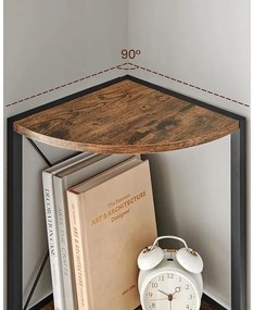 VASAGLE 5 szintes sarokpolc 160x30x30 cm barna és fekete színben