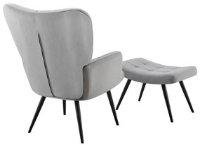 Fotel lábtartóval Halago (szürke + fekete) . 1116357