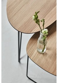 Natúr színű fém dohányzóasztal 37x44 cm Curve M Wood – LIND DNA