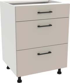 Konyhaszekrény fiókokkal Slim 60 Capri Fehér front Kasmír matt