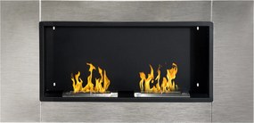 HOMCOM Fali Bioetanol Kandalló 2 Égővel, 3L Kapacitással, 13600BTU, 110 x 54 x 14,5 cm | Aosom