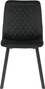 Étkezőszék, fekete, bársony szövet, DCL-973 BK4