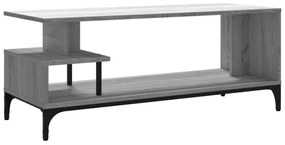 szürke sonoma szerelt fa/porszórt acél TV-szekrény 102x40x41 cm