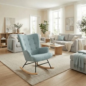 Hintaszék, kék, szövet, AK-373 BLUE2