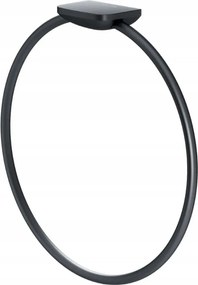 Törölközőtartó fekete matt rozsdamentes acél 18,5 cm forgatható