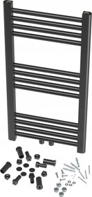 Fürdőszobai Radiátor Modern Létra Fekete Raven 80x40 cm