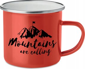 Zománcozott Acél Bögre Piros Hegyek Hívnak Hegyek Mix Minták