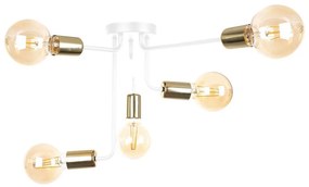 Felületre szerelhető csillár NIXO 5xE27/60W/230V fehér/arany