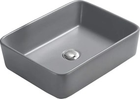 Mexen Catia munkalapra helyezett mosdókagyló 48 x 37 cm, világosszürke matt - 21314861