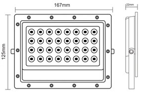 LED Kültéri reflektor LED/50W/230V 5000K IP65 szürke