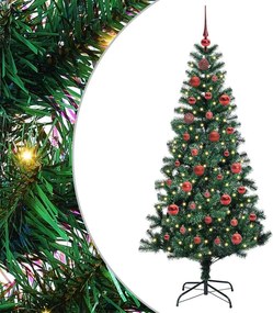 vidaXL Mesterséges, előre világított karácsonyi fa Zöld 150 cm