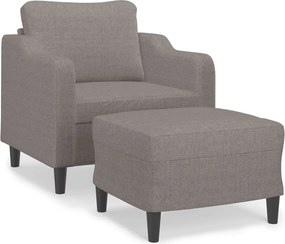 vidaXL tópszínű szövet kanapéfotel lábtartóval 60 cm