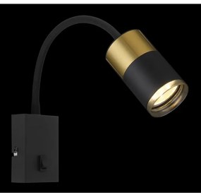 Globo 57850W - Fali spotlámpa BRISBON 1xGU10/25W/230V fekete/arany