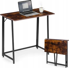 Összecsukható loft számítógépasztal 80×45 cm, sötétbarna