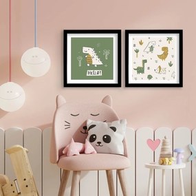 Gyerek kép készlet 2 db-os 33x33 cm Hello – Wallity