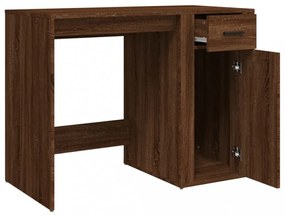 barna tölgy színű szerelt fa íróasztal 100x49x75 cm