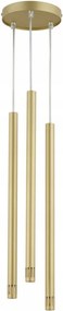 Függő lámpa három arany csővel Sopel Laser 3 33256 Sigma Lighting