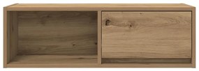 2 db kézműves tölgy színű szerelt fa TV-szekrény 80x31x25,5 cm