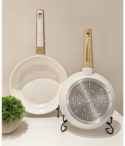 BIANCO 28 cm-es serpenyő, krémszínű/barna