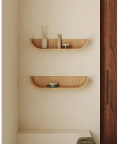 Natúr színű fali polc kőrisfa dekorral 60 cm Salaya – Kave Home