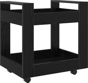 vidaXL Íróasztali Kocsi Fekete tölgy 60 x 45 x 60 cm Faanyag