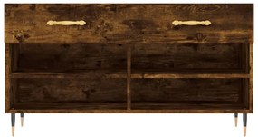 füstös tölgy színű szerelt fa cipőpolc 102x35x55 cm