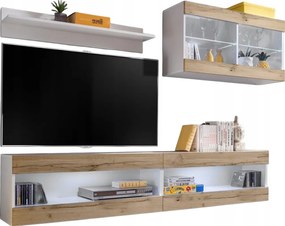 Rtv bútor szett Tivoli SET6 fehér/tölgy Wotan