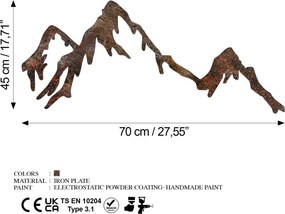 Rusty Mountain antikolt fém faldekoráció
