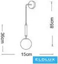 UNIVERSO Fali lámpa 1xG9 max.10w D150x850mm IP20 Óarany 5év