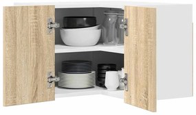 Függő szekrény Riga Sonoma tölgy és fehér 57 x 57 x 40 cm