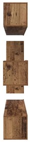TV szekrény garnitúra 8 pcs Régi fa 30.5 x 30 x 90 cm Faanyag