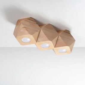 Sollux SL.1010 - Mennyezeti lámpa WOODY 3xGU10/40W/230V