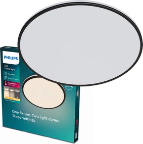 Mennyezeti lámpa Plafon Led 36W 3600lm 2700K SceneSwitch Fekete Philips