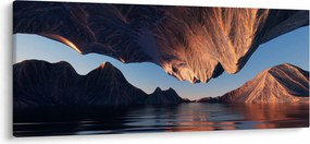 Kép - 3D sziklák (120x50 cm)