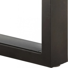 tömör újrahasznosított fa és acél pad 110 cm