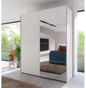 KARO gardróbszekrény tükörrel 170x210 cm fehér