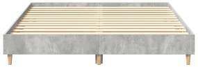betonszürke szerelt fa ágykeret matrac nélkül 140 x 200 cm