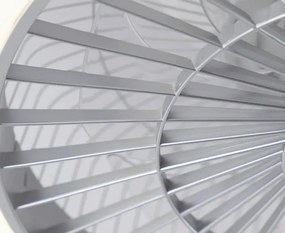 Ezüst színű mennyezeti ventilátor csillag effektussal ,LED-del, fényerőszabályzóval és távirányítóval (60cm)