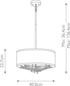 Elstead Lighting Taiko TAIKO-3P Függőlámpa 3x60W/E27