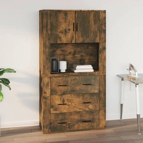 füstös tölgy színű szerelt fa fali szekrény 80x33x80 cm