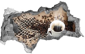 3d lyuk fal dekoráció Kávé és kávébab nd-b-45865517