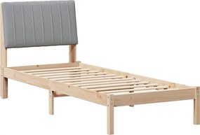 vidaXL Ágykeret fejtámlával Barna 80 x 200 cm Tömör fenyőfa