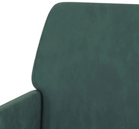 sötétzöld bársonypad 108x79x79 cm