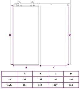 aranyszínű ESG tejüveg és alumínium tolóajtó 90 x 205 cm